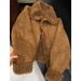 Women's Reversible Suede-Look Shearling Jacket – Winter Polo-Collar Coat With Double-Faced Warmth (Brown/Camel/Yellow, M-XL)_ecoleips.com