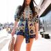 Women's Clothing Spring And Summer New Printed Lace Up Jumpsuit_ecoleips.com