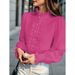 Women's Shirt With Ruffled Edges Versatile, Elegant, And Perfect For Business Or Fashion Occasions._ecoleips.com