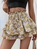 2025s 2025 Women's Summer New Fashion Printed Wide-Leg Shorts Loose Versatile Casual Pants_ecoleips.com