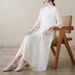 2025 Spring/Summer Vintage New Chinese National Style Cheongsam Improved Jacquard Zen Tea Dress With Three-Quarter_ecoleips.com