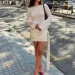 TARUXY Backless Sexy Knitted Dresses Women's Floral Lace Up Irregular Splice Slim Evening Mini Dress Autumn Elegant Long Sleeve_ecoleips.com