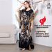 Cross-border Plus-size Muslim Women's Middle Eastern Printed Dress, Short-sleeved Islamic Loose-fitting Long Robe_ecoleips.com