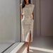 Women's Printed Sleeveless Top And Slit Long Skirt Set New Fashion American Style_ecoleips.com