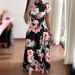 Aria Basics Aria Basics 2025 Autumn New European And American Style Floral Print Short Sleeve Flared Dress For Women_ecoleips.com