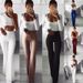 Women's Clothing Source High Waist Bell Bottom Pants High Elastic Tight Bell Bottom Trousers Women's Pants Factory Direct Sales_ecoleips.com