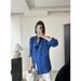Elegant Linen For Women, Sun-Protective Cardigan Jacket, Spring/Summer Thin Loose Cotton-Linen Blue Shirt_ecoleips.com
