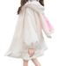 Women's Soft Girl Bunny Ears Hooded Sweatshirt Mid-Length Lamb Velvet Jacket For Autumn And Winter_ecoleips.com