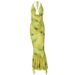 Women's Elegant Deep V Halter Floral Print Ruffled Maxi Dress – Fall Party Gown 2026_ecoleips.com