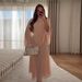 Women New Arrival Gentle Temperament High Neck Loose Flowy Long Sleeve Shawk Design Elegant Casual Dress For Ladies_ecoleips.com