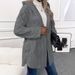 2026 Autumn Winter Independent Station European And American Style Women's Hooded Double-Sided Fleece Cardigan_ecoleips.com