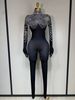 Women Sexy Nightclub Evening Party Drag Queen Singer Dancer Stage Performance Costume Luxury Stretch Jumpsuit SZY8_ecoleips.com