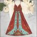 Summer New LN1640 Strapless Backless Suspender Dress European And American Style Retro Print Long Dress for Women_ecoleips.com