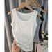 Women's Ribbed Sleeveless T-Shirt Comfortable Vest Camisole Casual Sports Base Layer New Spring/Summer/Autumn Style_ecoleips.com
