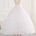 6-Hoop Petticoat Crinoline For Cosplay & Wedding – Steel-Boned Puffy Underskirt (White/Black)_ecoleips.com