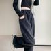 Black Women's Jeans, New Spring Style, Plus Size, High-waisted, Loose Straight-leg Pants, Slimming, Elastic Waist,_ecoleips.com