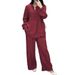 Breathable Linen Long Sleeve Top & Wide-Leg Pants Set – Relaxed & Stylish For Spring & Fall_ecoleips.com