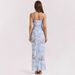 2025 Summer New Women's Sexy Fashion French Light Luxury Floral Strap Slim Dress_ecoleips.com