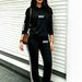 Women's Casual Street Style Hooded Sweatshirt And Trousers Fashion Set Letter Print Comfortable 2043_ecoleips.com