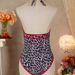 European And American Fashion Sexy One Piece Leopard Print Halter Neck Bikini Swimsuit Swimwear for Women_ecoleips.com