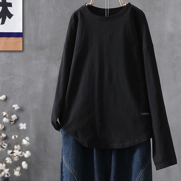 This Stylish, Long-Sleeved Women's Top Features A Solid-Color Design With An Elegant Perforated Pattern. It's Perfect Fo_ecoleips.com