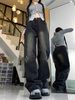 American-style Retro High-waisted Jeans For Women, Wide-leg Jeans, Slimming And Versatile_ecoleips.com