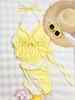 Women's Clothing Sexy Two Piece Swimsuit European American Style Yellow Stylish Bikini For Hot Spring Beach Vacation Women's Clothing_ecoleips.com