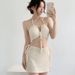 Women's High-End Lace-Up Swimsuit New Style Bikini Three Piece Set Skirt Style Two Piece Pure Sexy Conservative For Beach Or Hot Springs_ecoleips.com