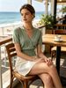 Loose Ribbed Breathable V Neck Knit Top_ecoleips.com