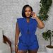 Women's Clothing Style Casual Slim V Neck Jumpsuit With Irregular Hem For Women For Formal & Casual For Women_ecoleips.com