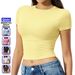 Women's Clothing Women's Quick Drying Fitness Top Versatile Tight Fitting Yoga Wear Sports T-Shirt Short Sleeve For Running Pilates_ecoleips.com