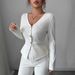 Autumn/Winter Casual Sportswear Set for Women Slimming High Waisted Knit Sweater Wide Leg Pants Two Piece Workout Clothes_ecoleips.com