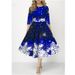 Christmas Edition European And American Women's Fashion New Fashionable Personality Snowflake Digital Print_ecoleips.com