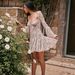 Women's Strapless Backless Dress Spring Flared Sleeves French Mini Skirt Sexy Style_ecoleips.com
