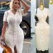 Elegant Temperament V Neck Tassel Knitted Dress Short Sleeved Slim Fit Style For Women_ecoleips.com