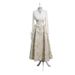 Women's Clothing New Women's Clothing V Neck Waist Slim Shirt Long Sleeve Printed Long Skirt_ecoleips.com