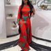 Muslim Dress Women's Slim Fit Long Dress Round Neck Printed Pleated Fashion Summer New American Style_ecoleips.com