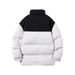Women's Clothing Stand Up Collar Winter Padded Jacket With Stand Collar, Oversized Fit, Warm Quilted Coat, Casual Streetwear (Black, Beige)_ecoleips.com