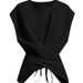 2026 Niche Slim-fit Versatile Short-sleeve T-shirt, New Summer Style, Cross-tie Hem Cropped Top_ecoleips.com