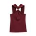 Women's Clothing Elegant Slim Fit Halter Neck Top Gold Embellished Trim Summer Women's Clothing 4 Colors For Formal & Casual For Women_ecoleips.com