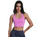 New Strapless Sports Vest, Feminine, Sexy Backless Halter Neck, Pleated Fitness Yoga Bra. (Dropshipping Available)_ecoleips.com