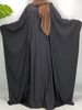 Cross Border Women's Fashion Satin Print Muslim Dress, Drawstring Waist Elegant Long Skirt_ecoleips.com