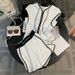 Women's Fashionable Casual Short-Sleeved Sportswear Set Trendy Two-Piece Outfit Youthful For Summer_ecoleips.com