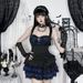 Subculture Dark Sexy Slim Fit Plaid Top for Women Gothic Style Vest Versatile Summer New Arrivals_ecoleips.com