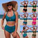 Women's Two Piece Swimsuit Bikini Sexy Style Vacation Wear Regular Size Polyester Spring/Autumn Summer Winter_ecoleips.com