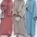 Elegant Bubble Sleeve Blouse With Flowy High-Waist Maxi Dress – Stylish & Versatile For Work & Casual_ecoleips.com