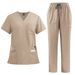 Women’s Clothing New Arrival Doctor Nurse Work Uniform Surgical Gown Surgical Gown Hand Washing Gown Operating Room Straight Pants Solid Color Suit_ecoleips.com