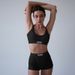 Women's Clothing American Style Vacation Two-Piece Set Sports Vest Top With Flat Leg Shorts Suit For Females_ecoleips.com