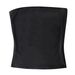 Aria Basics Aria Basics Solid Color Elastic Strapless Tank Top For Women 2024, Cross-border European And American Style, Off-shoulder Sexy Top,_ecoleips.com