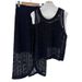 25 Spring Breeze Hollow Linen Set New Women's Fashion Versatile Stylish Crochet Vest Top + Mid-Length Skirt_ecoleips.com